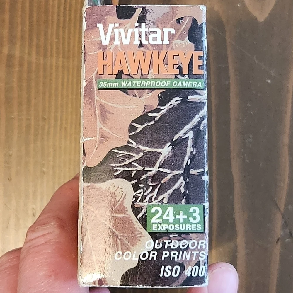 Vtg 90s Vivitar Hawkeye Waterproof Camera Single Use -Hunting - Brand New In Box